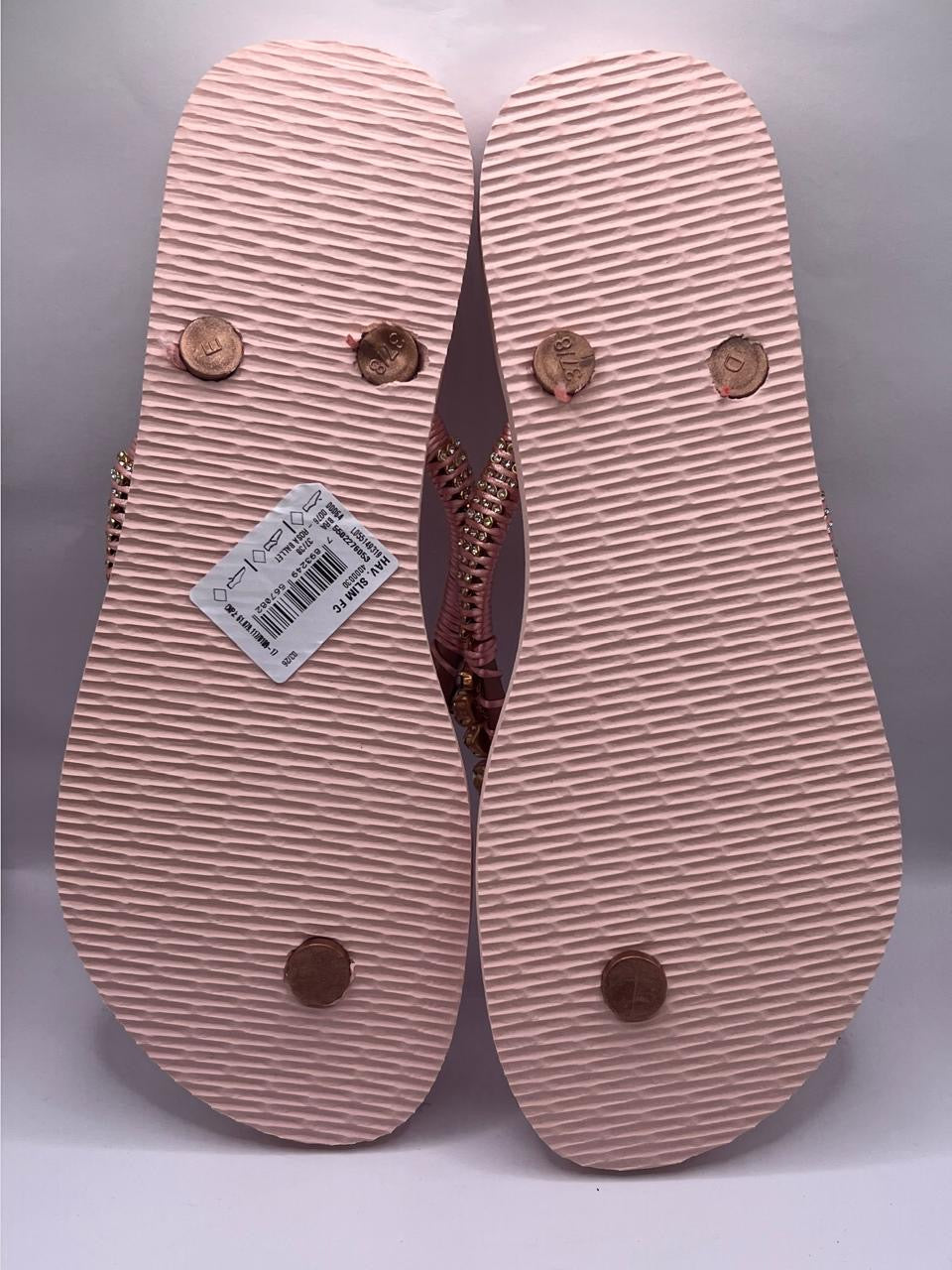 Diamond Flip Flop Rosa Ballet 2 Custon Slim with Crystal Details  stones Pink