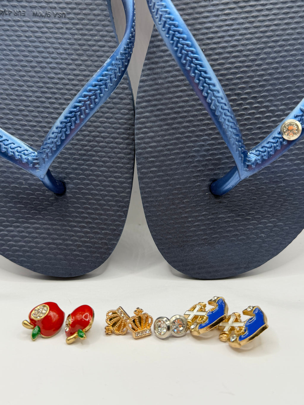 Diamond Flip Flop Navy Blue