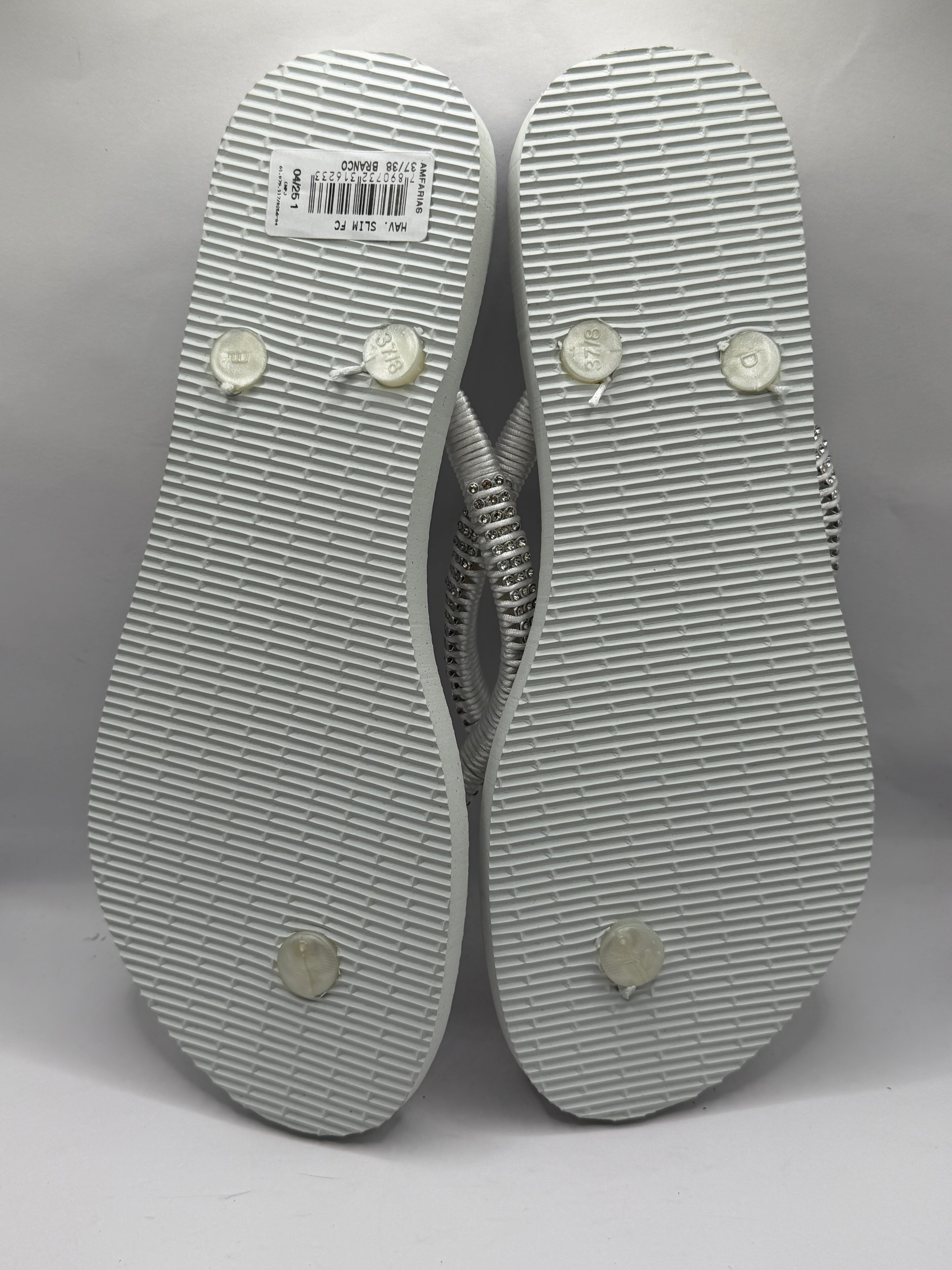 DIAMOND White charm flip flop