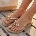 Diamond flip flop with anchor details